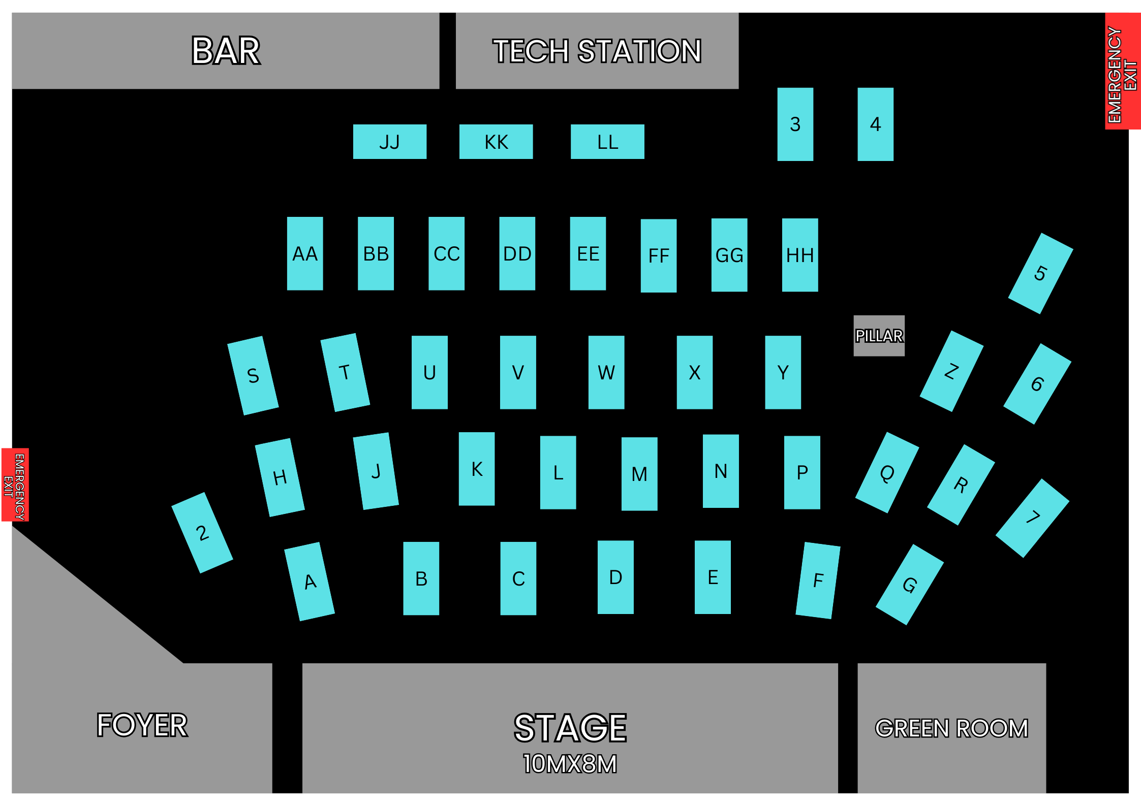 Dinner Theatre Style floor plan